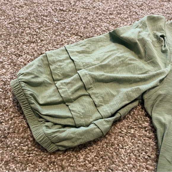 Nation LTD Nigella balloon puff sleeve blouse top green - Picture 3 of 6